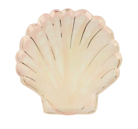 Seashell disposable plate for birthday party