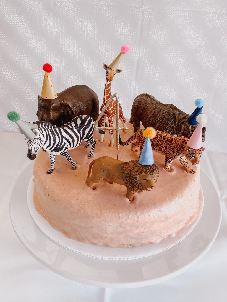 Safari cake for a four ever wild themed birthday celebration
